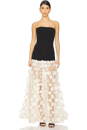 Bronx and Banco Harper Strapless Gown in Black,Cream. Size M, XL.