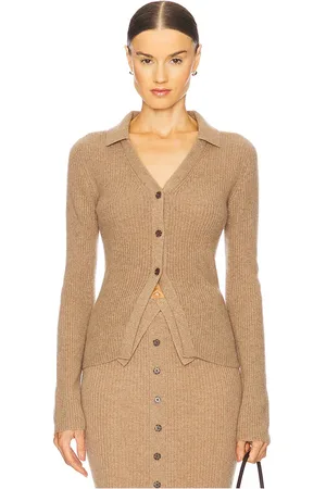 NAADAM Ribbed Collared Cardigan in . Size M, S, XS.