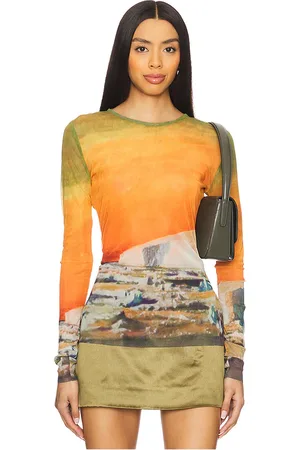 MONSE Mesh-Oberteil mit Print in . Size XS.