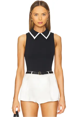ALICE+OLIVIA Rothy Collared Bodysuit in . Size S, XS.