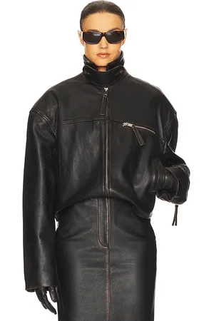 Helsa JACKE THE LEATHER OVERSIZED MOTO in . Size XL.