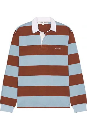 AFTER PRAY Stripe Jersey Rugby Shirt in . Size M, XL/1X.