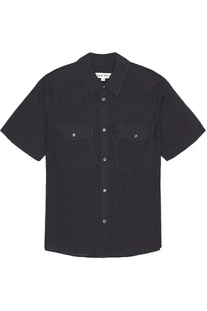 AFTER PRAY Western Seersucker Short Sleeve Shirt in . Size M, XL/1X.