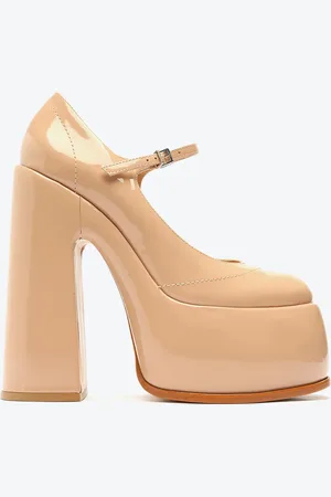 Schutz Sapato Scarpin Meia Pata Zayne Verniz