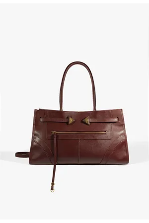 Schutz Bolsa Tote Média Brat Couro Vinho