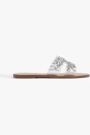 Schutz Sandália Rasteira Vinil Glam