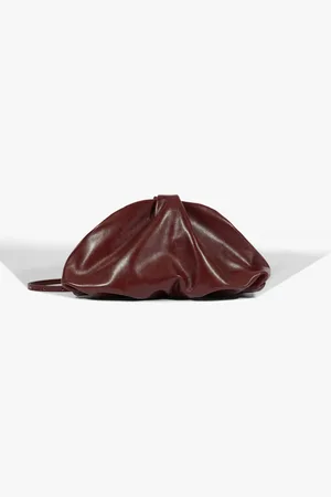 Schutz Bolsa Maxi Clutch Tiracolo Avril Couro Vinho