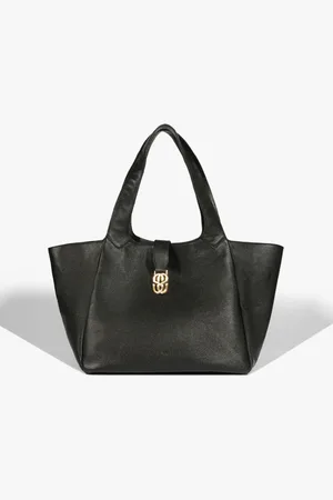 Schutz Bolsa Shopping Grande Bucket Easy Couro Preta
