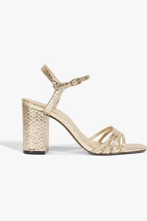 Schutz Sandália Couro Snake