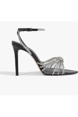 Schutz Sandália Couro Strass