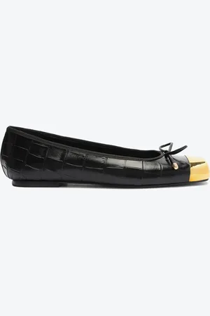 Schutz Sapatilha Sae Cap Toe Couro Preta