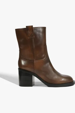 Schutz Bota Cano Médio Couro