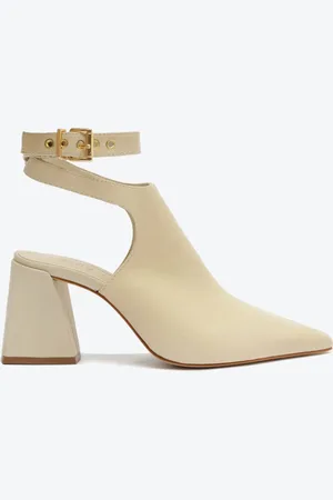 Schutz Scarpin Aberto Couro Branco