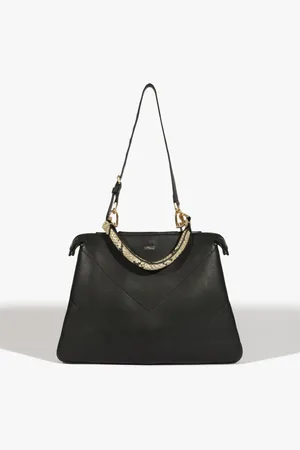 Schutz Bolsa Tote Flare Couro Preta