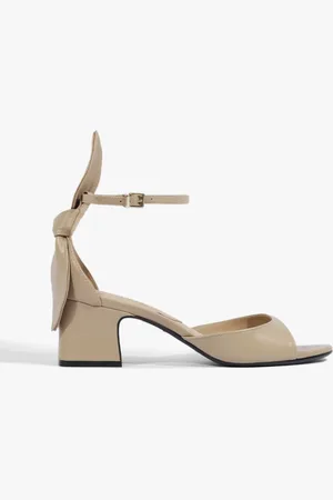 Schutz Sandália Kaycee Mid Couro Bege