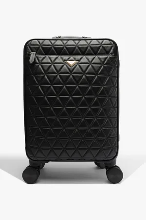 Schutz Mala de Bordo Rodinhas 944 Travel Couro Preta