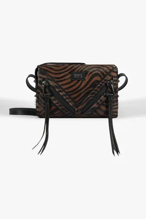 Schutz Bolsa Tiraloco Média Couro Zebra