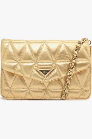 Schutz Bolsa Tiracolo Pequena 944 Couro Dourada