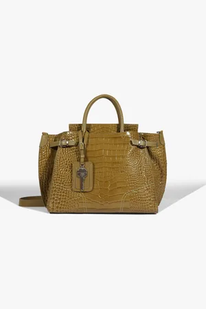 Schutz Bolsa Tote Média Heaven Couro Croco