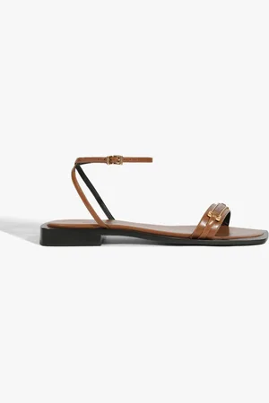 Schutz Sandália Rasteira City Chic Couro