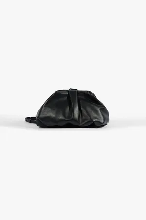 Schutz Bolsa Clutch Tiracolo Avril Couro Preta