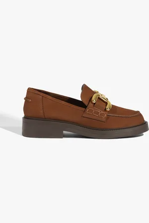 Schutz Loafer Dylan Chain Camurça