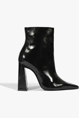 Schutz Bota Cano Baixo Fresh Boho Couro Preta