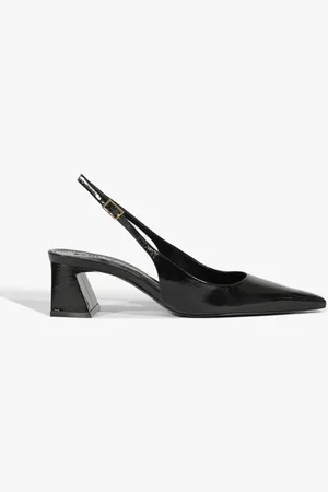 Schutz Scarpin Slingback Rhonda Mid Verniz