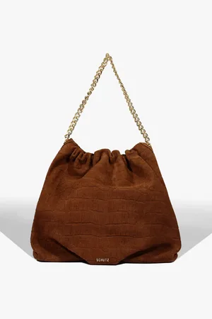 Schutz Bolsa Hobo Aryen Camurça Croco