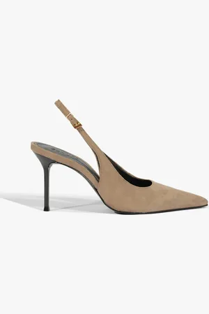 Schutz Slingback Salto Alto Fino Camurça