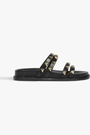 Schutz Papete Triangle Couro Preta