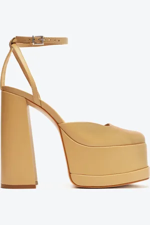 Schutz Sapato Scarpin Meia Pata Luan Couro