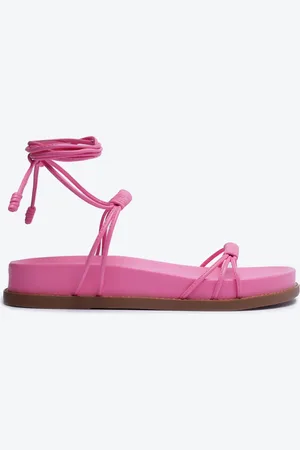 Schutz Sandália Papete Amarração Pink