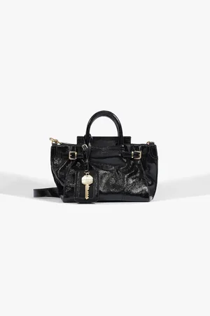 Schutz Bolsa Mini Tote Heaven Couro Preta