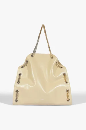 Schutz Bolsa Maxi Cassie Couro Branca