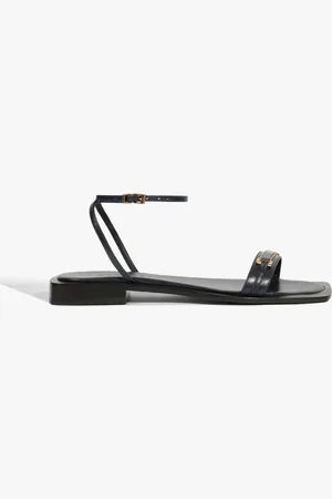 Schutz Sandália Rasteira City Chic Couro