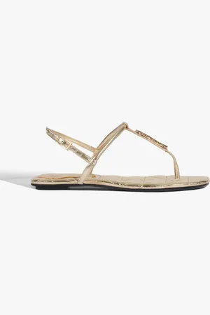 Schutz Sandália Rasteira Dourada