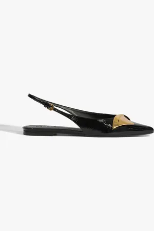 Schutz Slingback Kay Flat Couro
