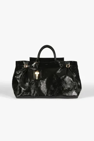 Schutz Bolsa Maxi Tote Heaven Couro Preta