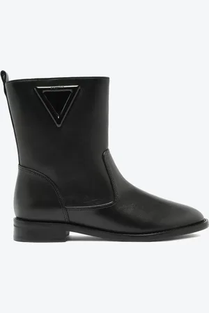 Schutz Bota Montaria Couro Cano Médio Preta