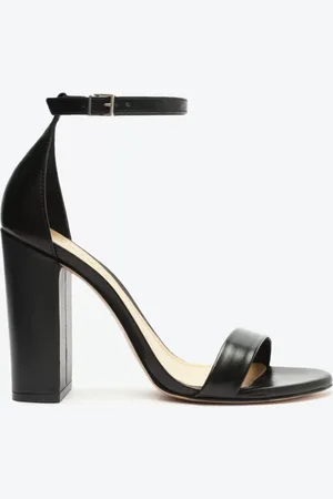 Schutz Sandália Salto Bloco Alto Enida Casual Couro Preta