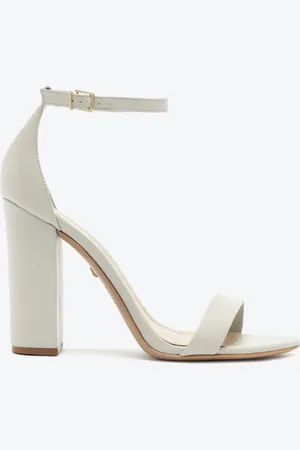 Schutz Sandália Salto Bloco Alto Enida Casual Couro