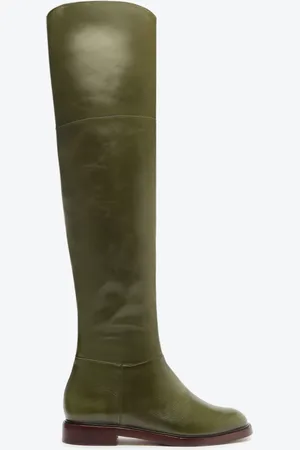 Schutz Bota Montaria Over the Knee Couro