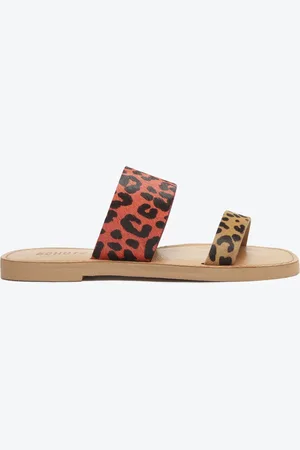 Schutz Sandália Rasteira Slide Couro