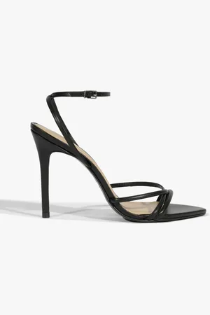 Schutz Sandália Salto Alto Couro Preta