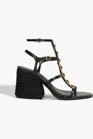 Schutz Sandália Block Heel Summer Preta