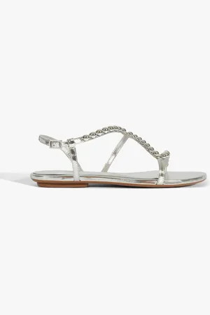 Schutz Sandália Rasteira Curves Metallic
