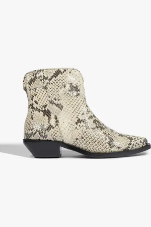Schutz Bota Tennesse Couro Croco Snake