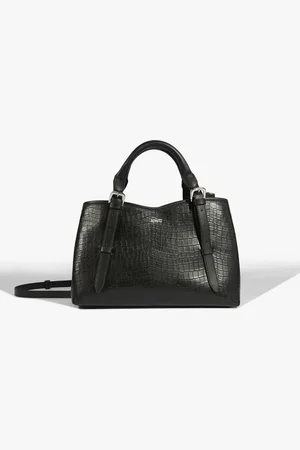 Schutz Bolsa Tiracolo Maeve Croco Preta