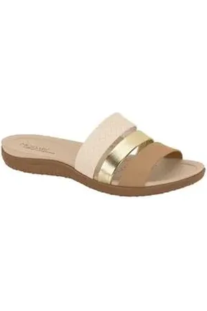 MODARE Tamanco Feminino Anabela Bege Creme
